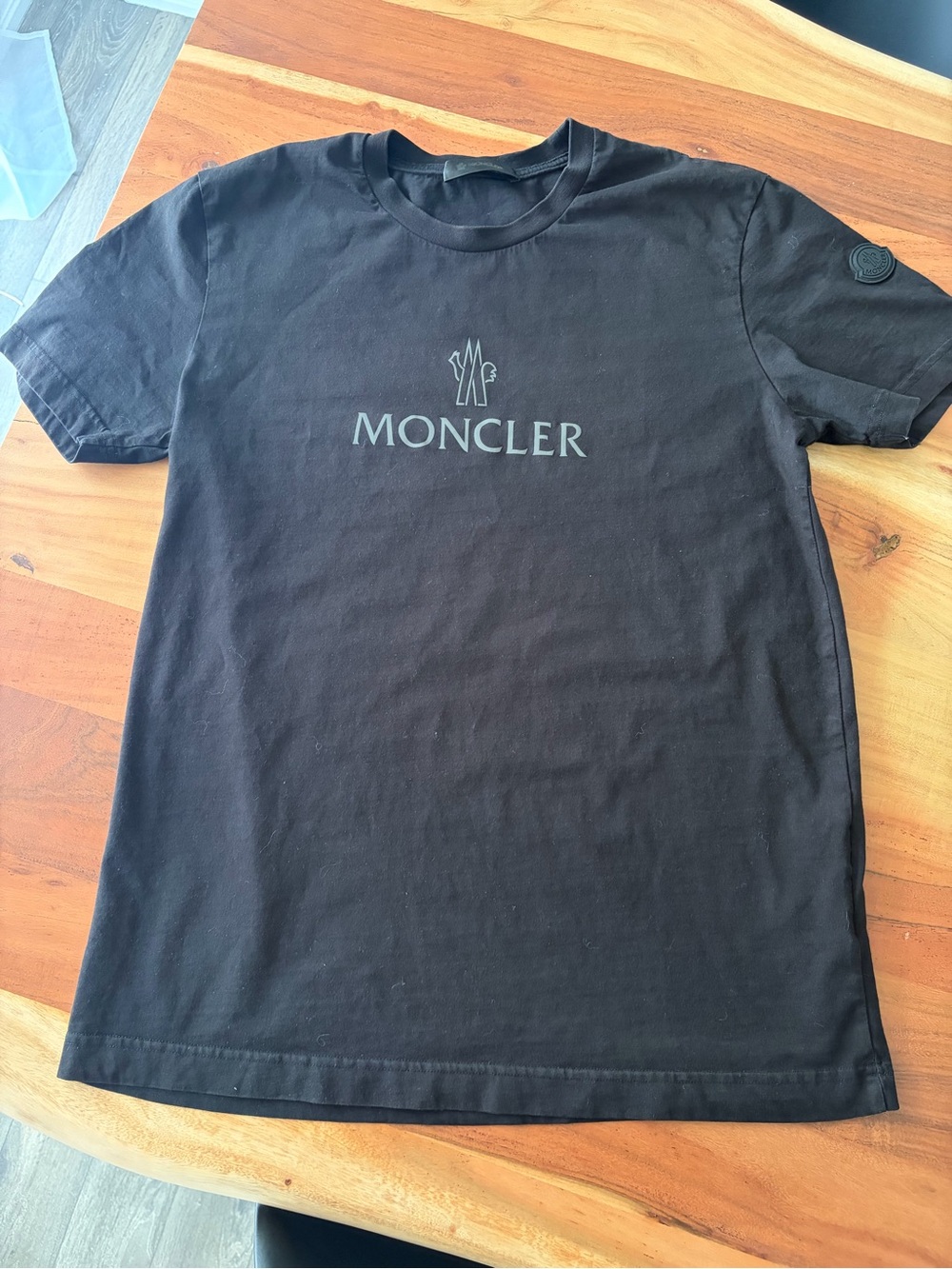 Moncler Black Logo Crew Neck Short Sleeve Tee